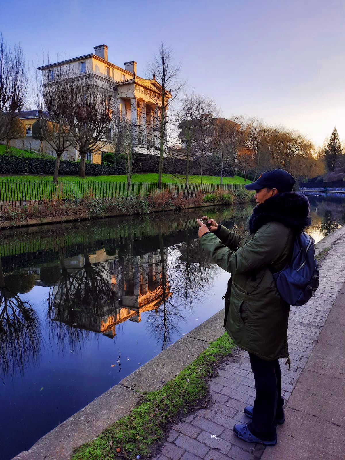 Little Venice To Camden autumn walk self portrait.